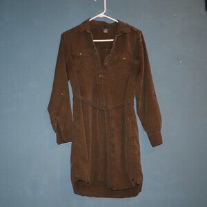 EDDIE BAUER DARK THYME TRANQUIL SHIRT DRESS SIZE 8